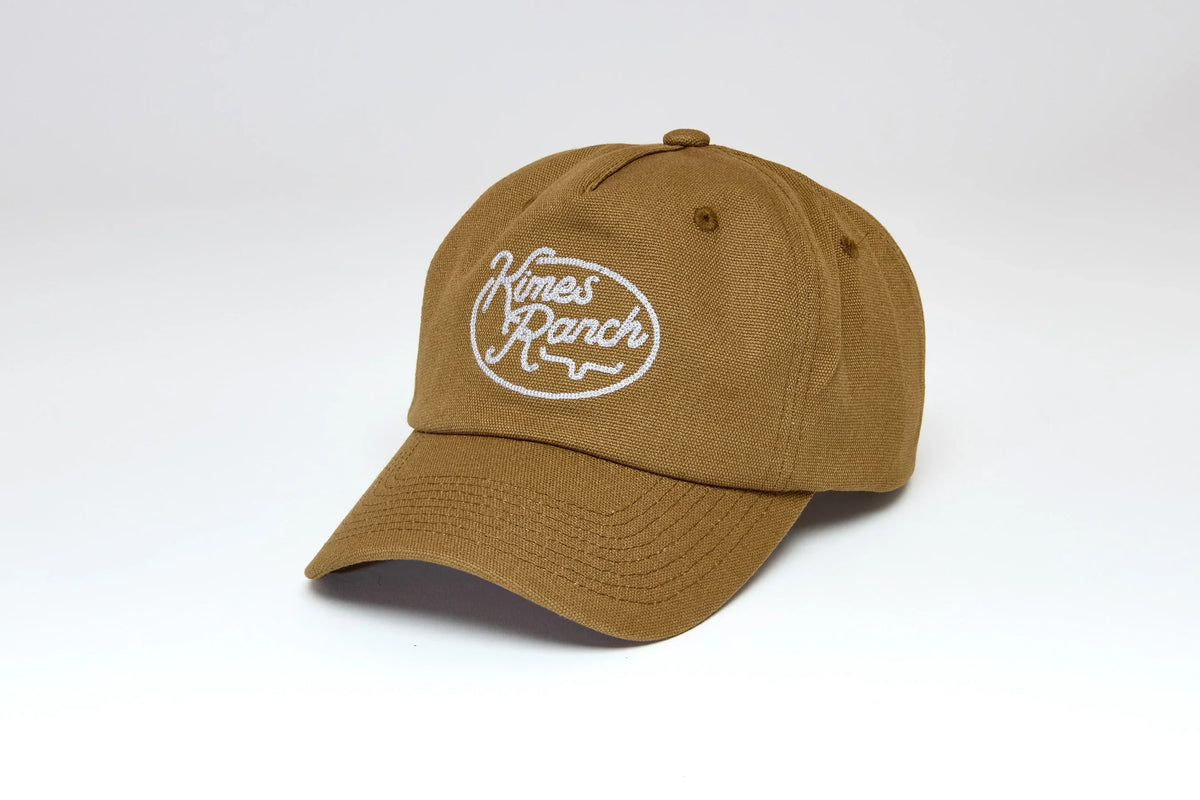 Kimes Ranch Alden hat in Tobacco with a white embroidered Kimes Ranch logo on the front