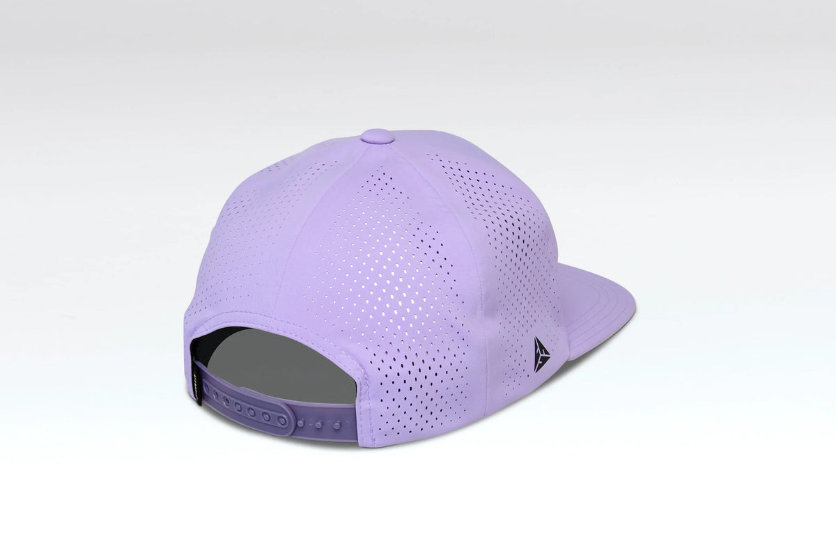 Kimes Ranch Arena hat in Lavender, back view, with perforated crown and adjustable strap
