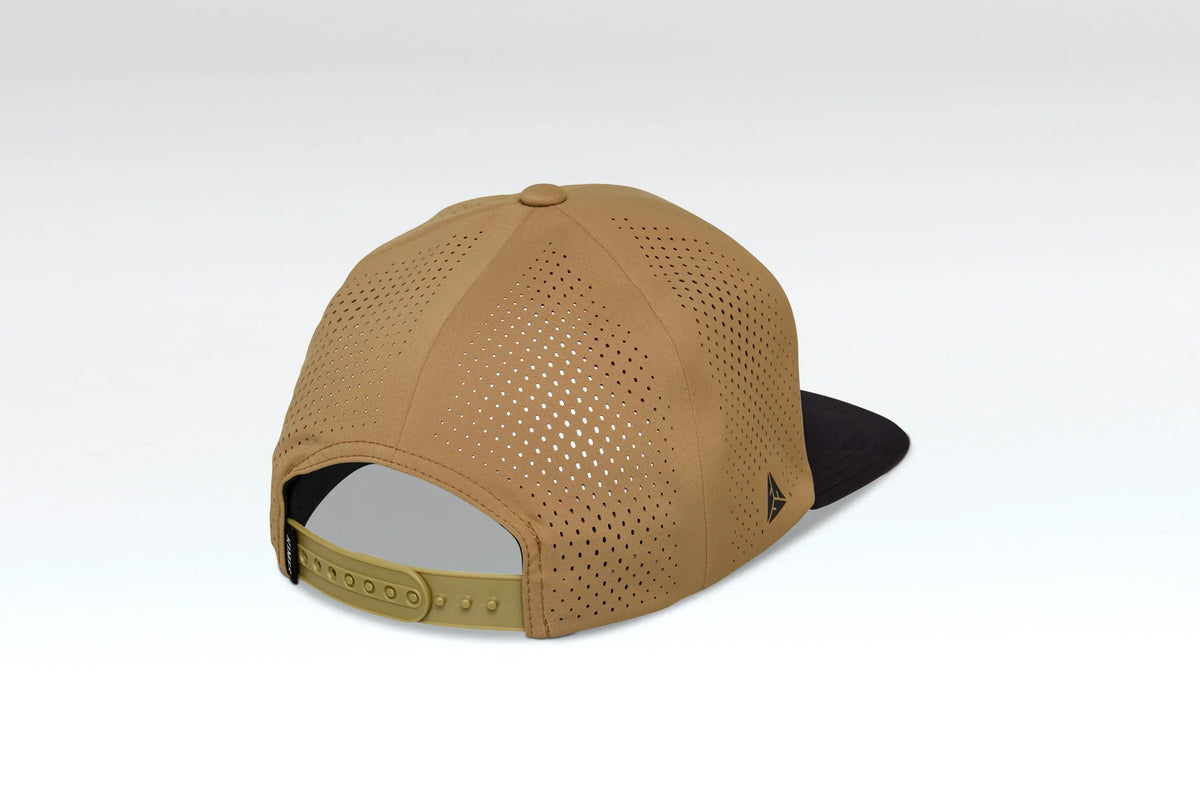 Kimes Ranch Arena hat in Work Wear Brown, back view, with perforated back and adjustable strap