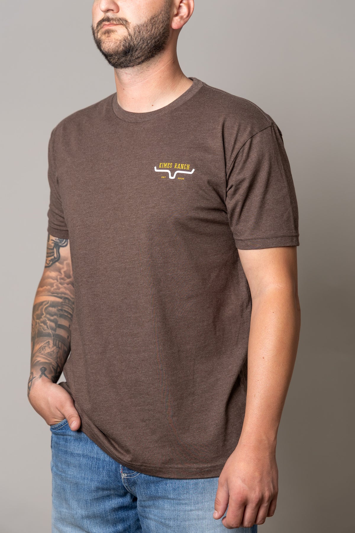 Kimes Ranch Bar Doors shirt in Espresso with a chest logo
