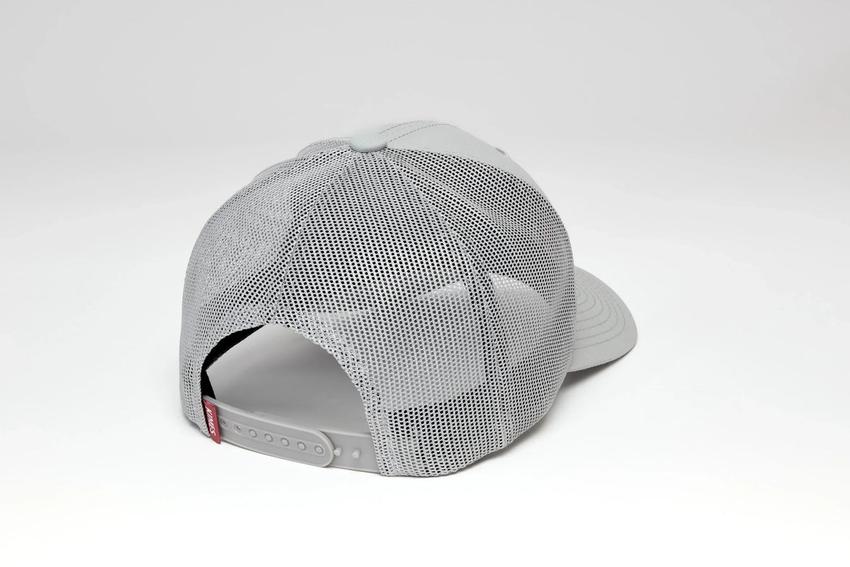 Kimes Ranch Camden hat in Grey, back view, with mesh back and adjustable strap