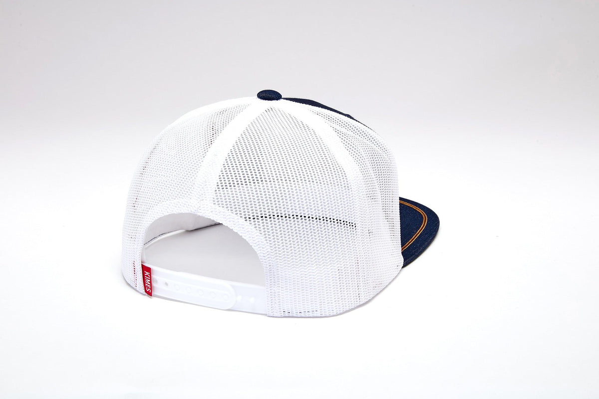 Kimes Ranch Edwin, back view, hat with white mesh back and adjustable strap