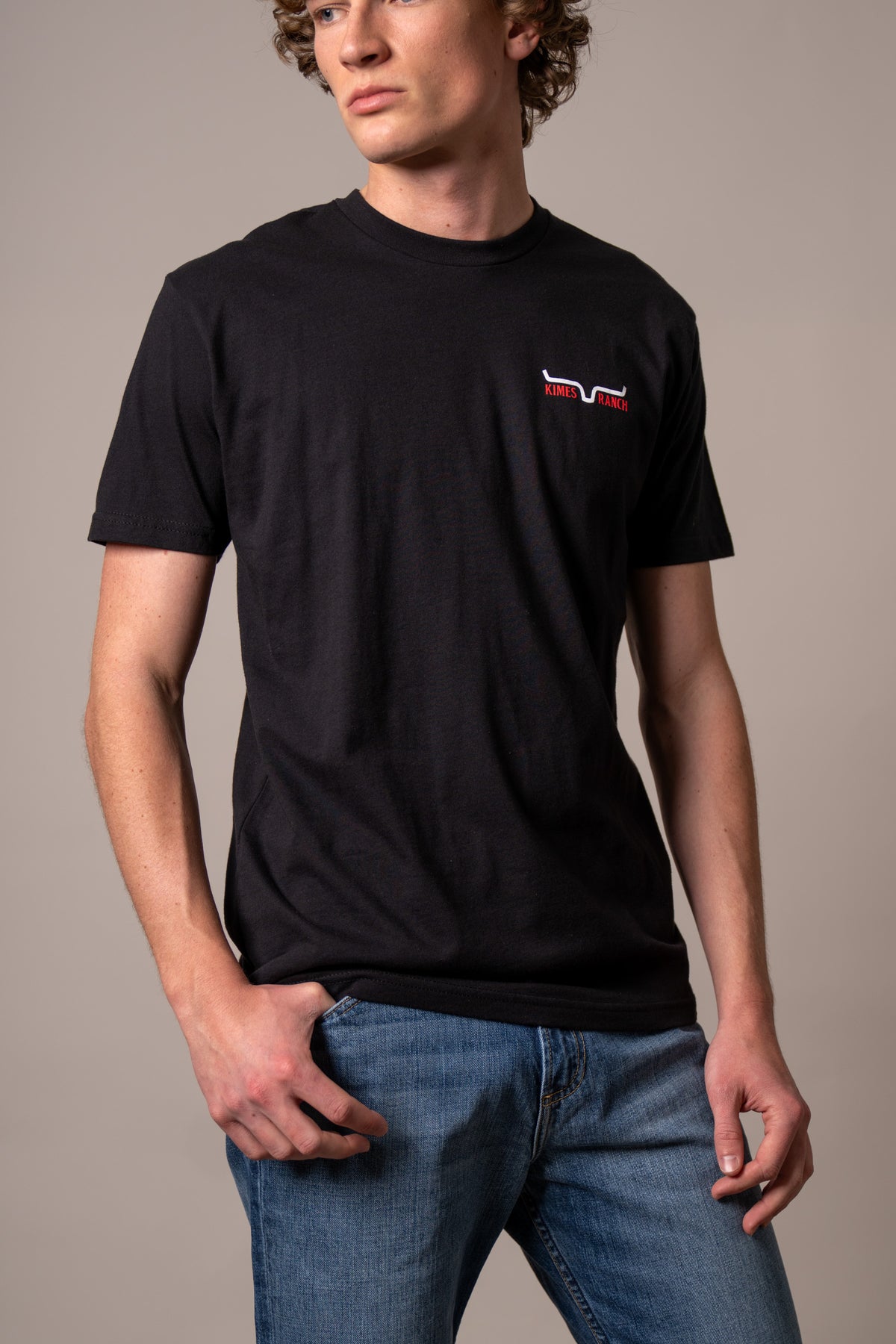 Kimes Ranch Mexico Prairie shirt in Black with a chest logo