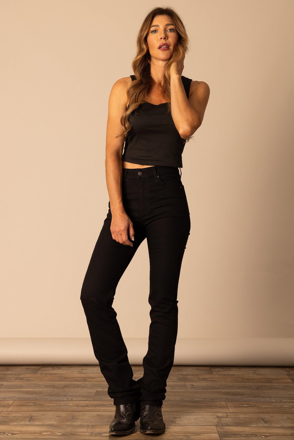 Kimes Ranch Sarah jeans in Black with a slim fit and classic five-pocket styling