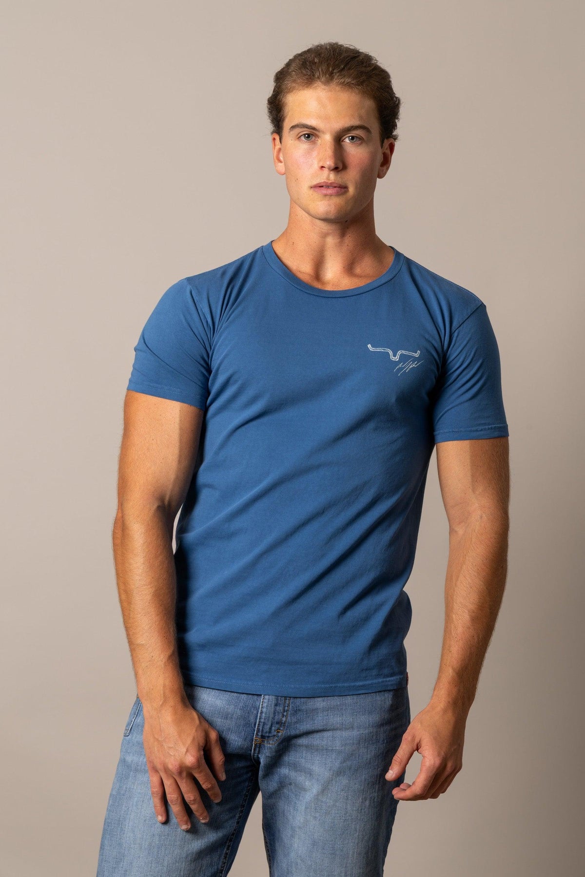 Kimes Ranch Winning Ride RP shirt in Faded with a crewneck and chest logo
