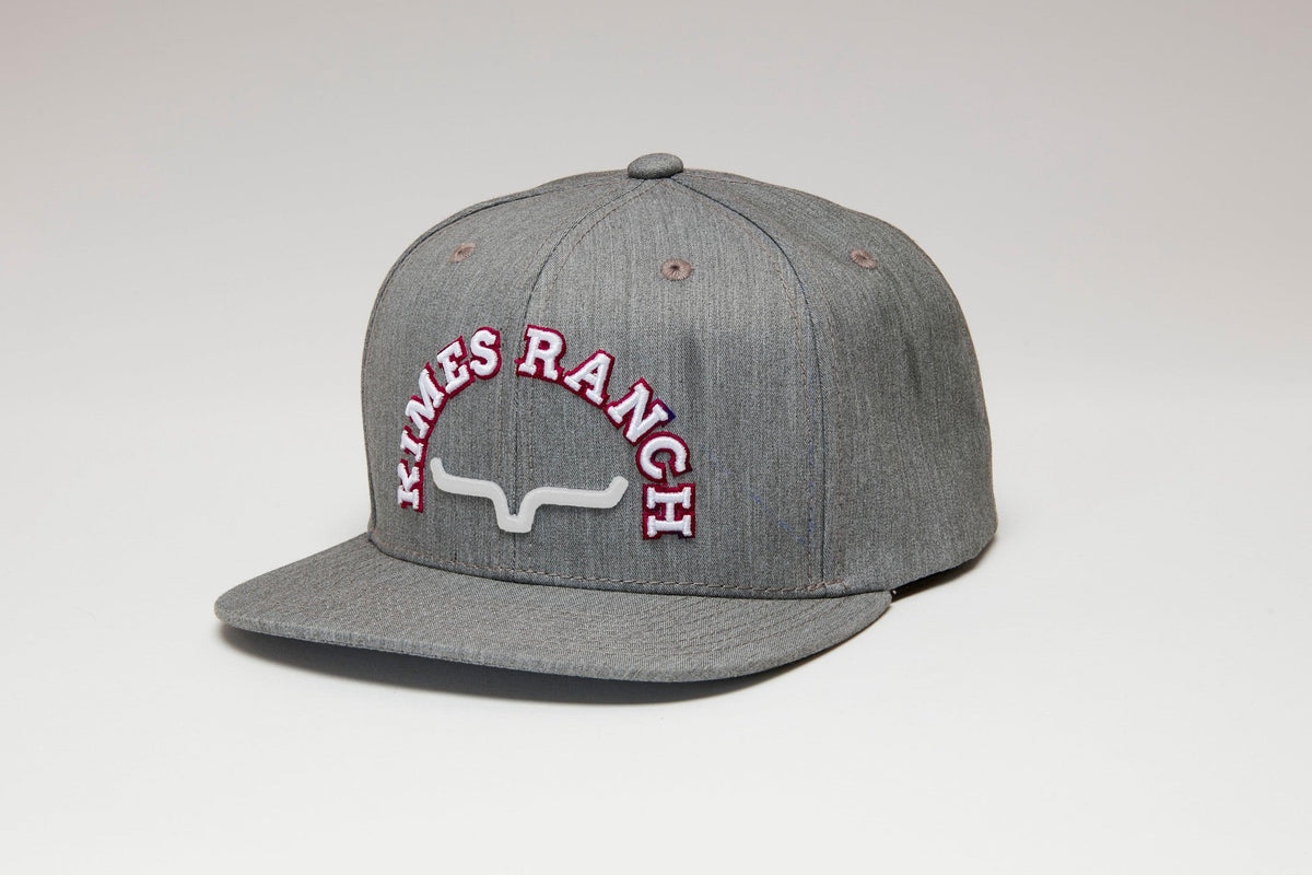 Kimes Ranch Canyon Country Hat in Grey Heather with the Kimes Ranch logo embroidered on the front
