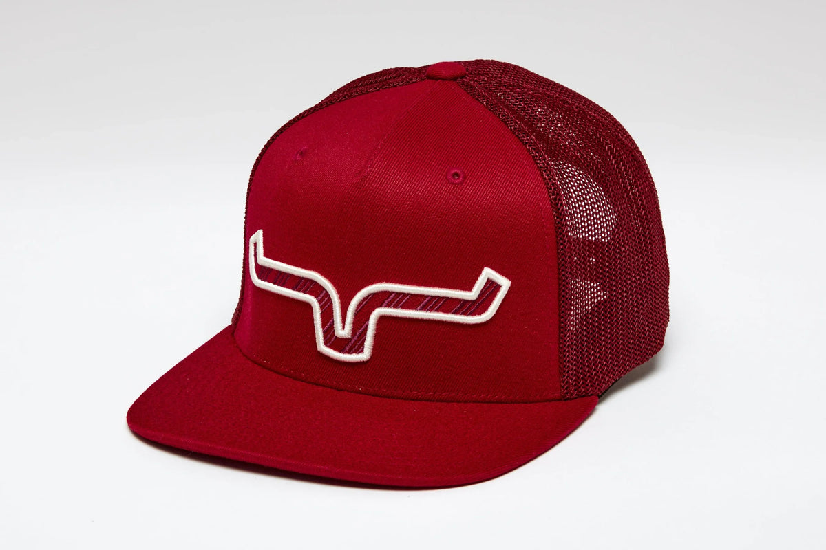 Kimes Ranch Nite Train 110 Hat in Dark Red with a white embroidered Kimes Ranch logo on the front
