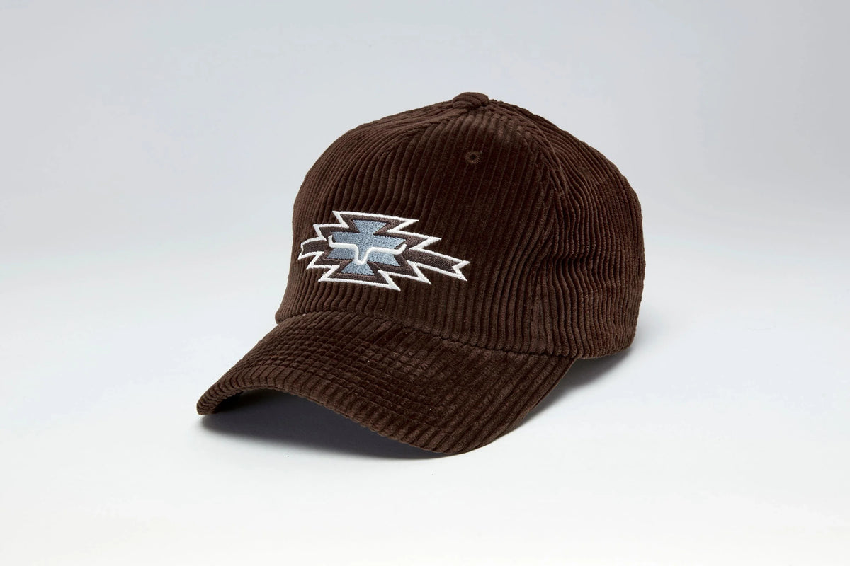 Kimes Ranch Durango, side view, Brown hat with embroidered logo