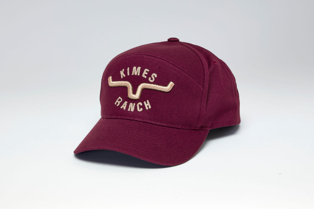 Kimes Ranch 66 Plum hat with embroidered Kimes Ranch logo on the front