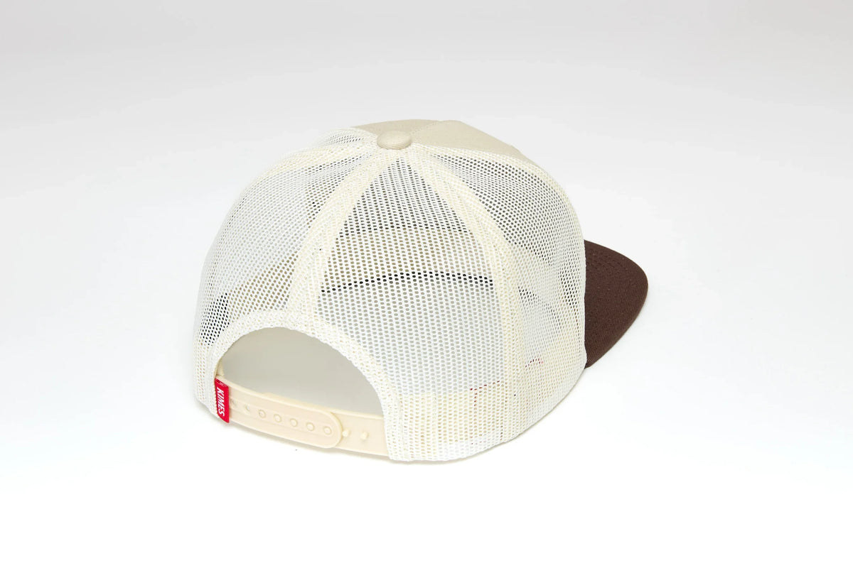 Kimes Ranch Arbor Hat in Natural, back view, with a mesh back and adjustable strap