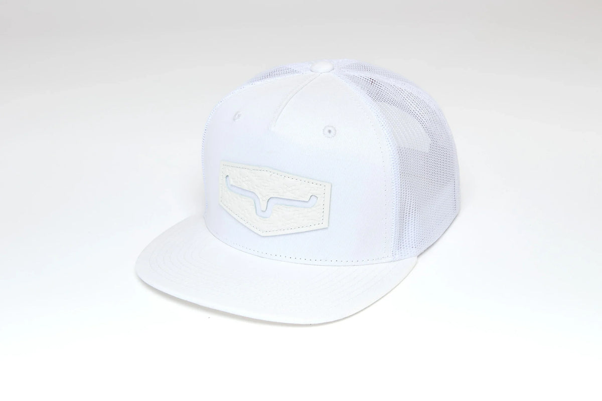 Kimes Ranch Arbor hat in White with mesh back and logo patch