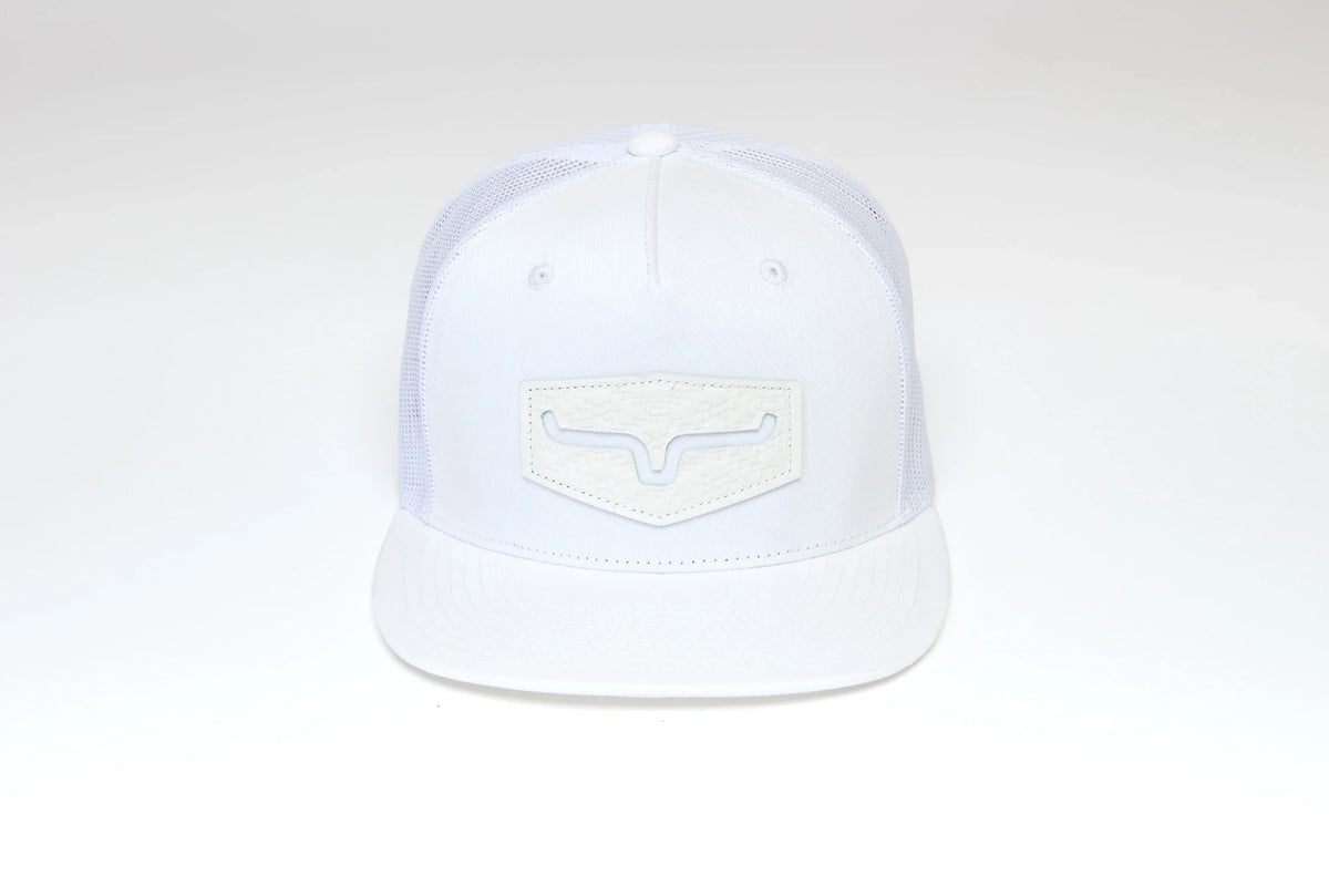 Kimes Ranch Arbor hat in White with a front patch featuring the Kimes Ranch logo