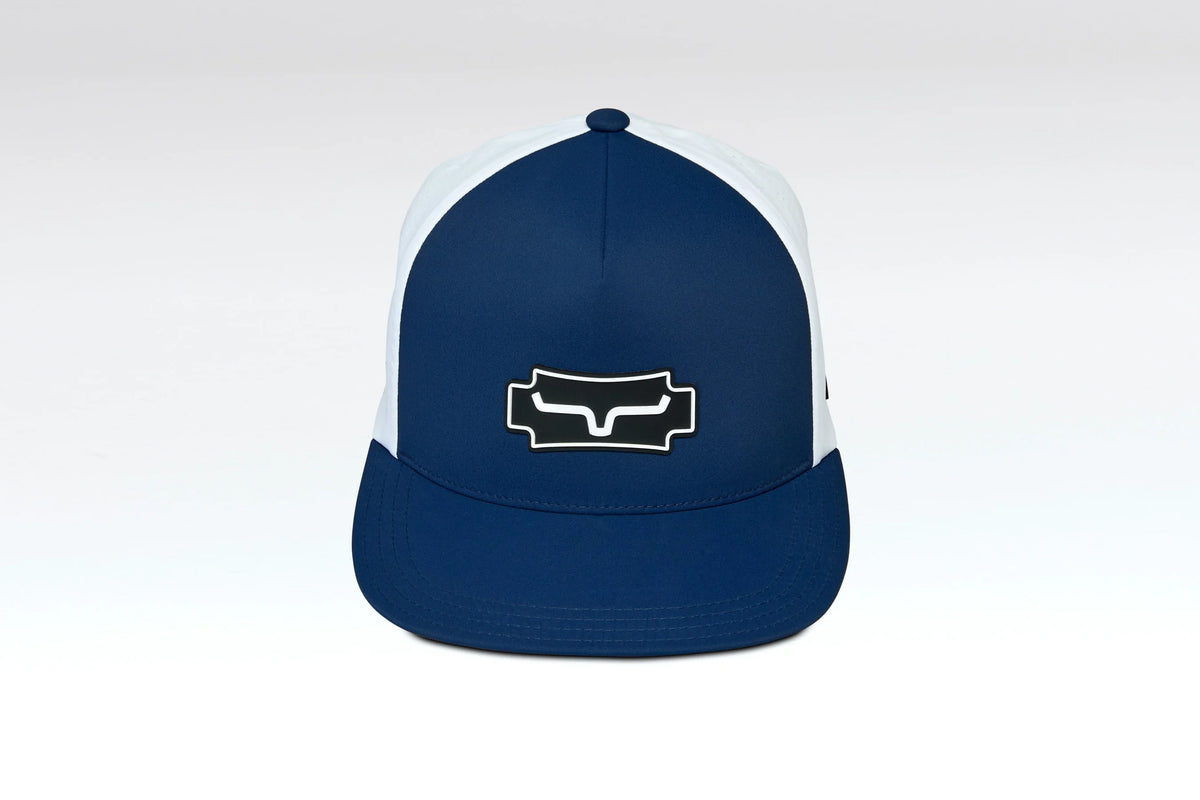 Kimes Ranch Arena hat in Navy with white mesh back panels and a front logo