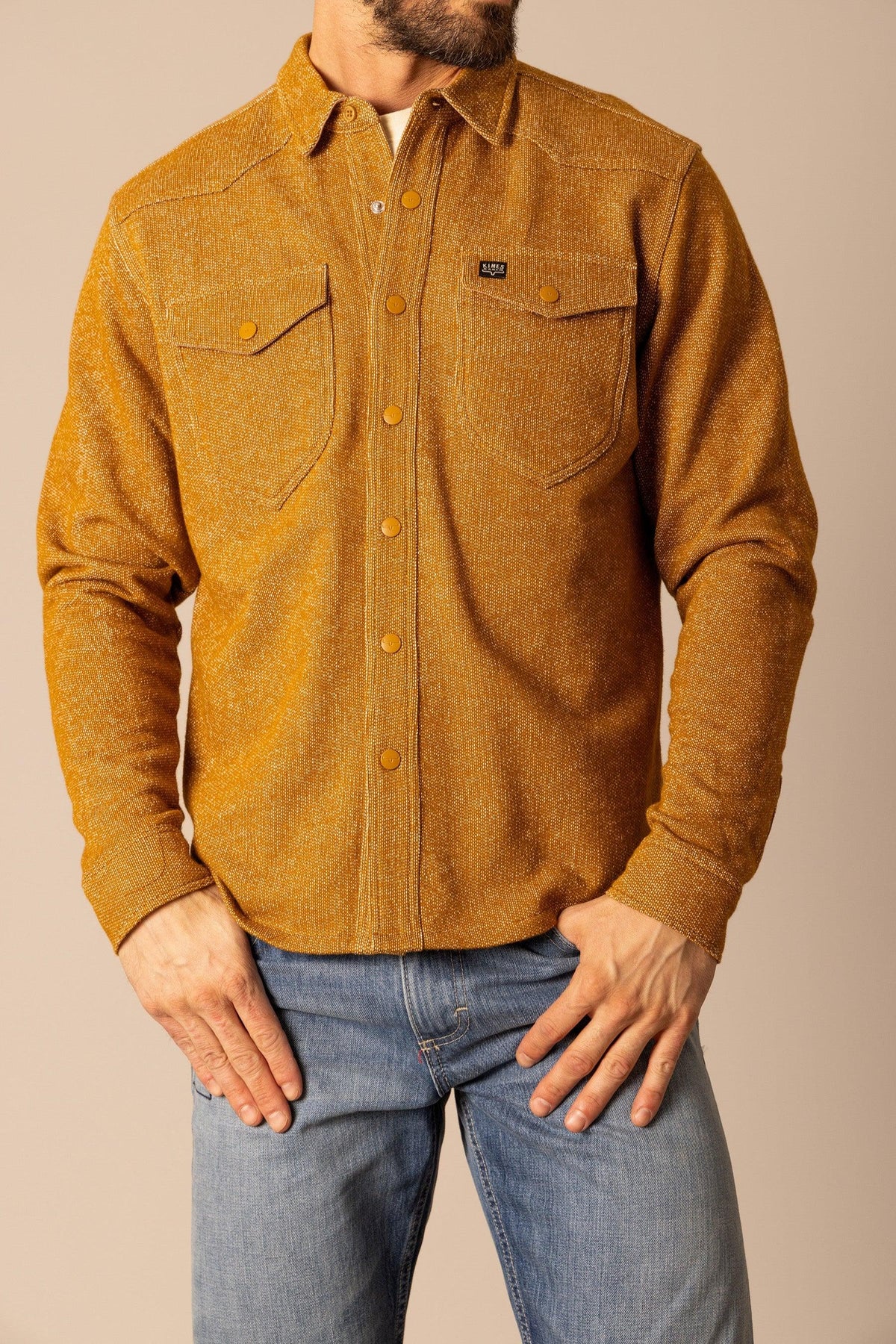 Kimes Ranch Coloma Snapfront dress shirt in Work Wear Brown with chest pockets and snap buttons