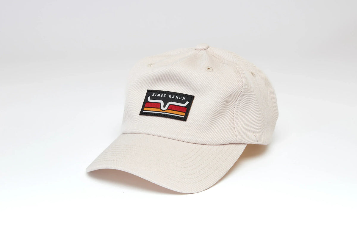 Kimes Ranch Felton hat in Natural with a front Kimes Ranch logo patch