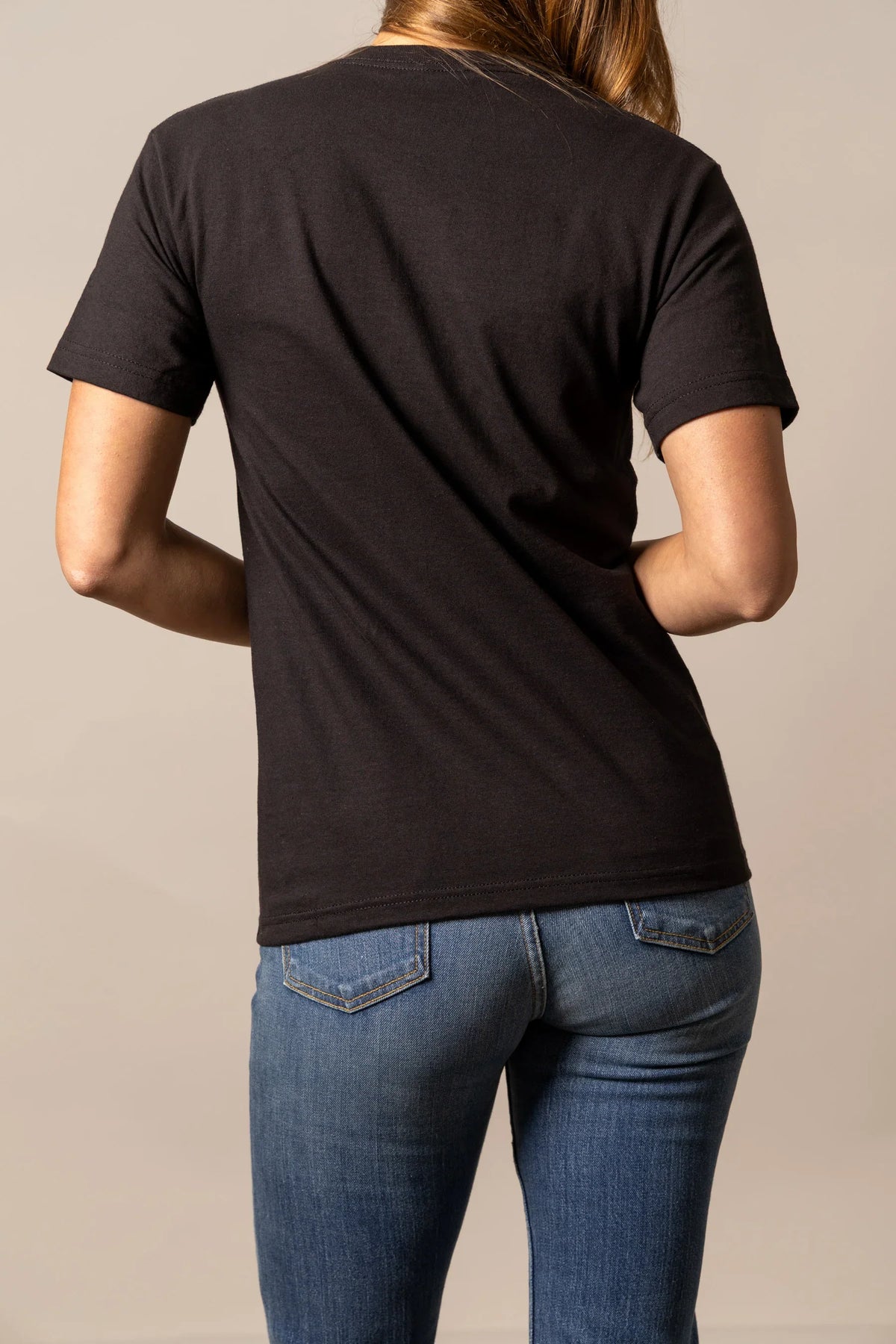 Kimes Ranch It's Cool to be Kimes shirt in Black, back view, with short sleeves and a crew neck