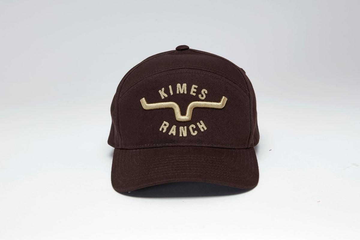 Kimes Ranch 66 Hat in Dark Brown with embroidered Kimes Ranch logo on the front