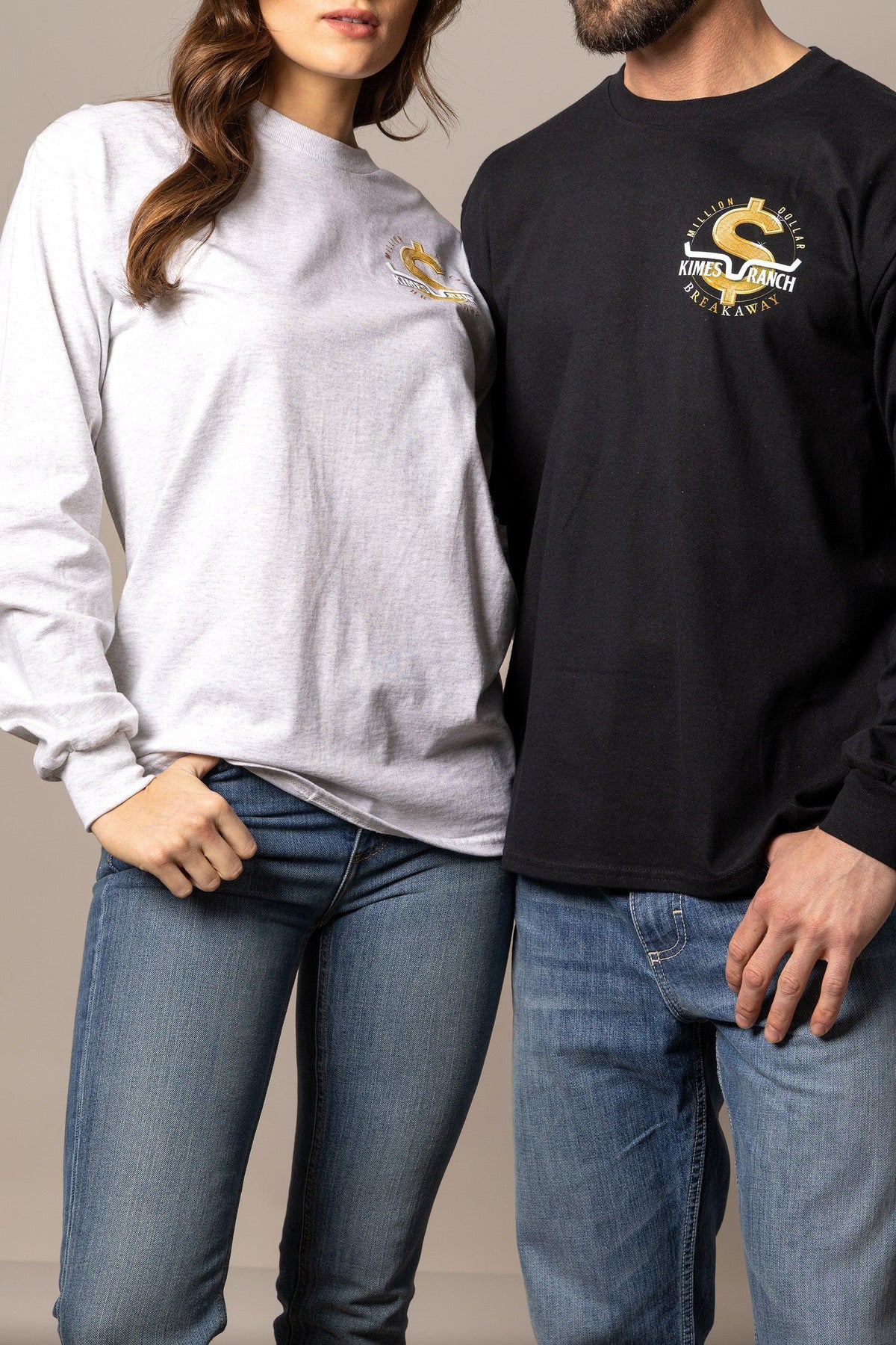 Kimes Ranch MDB Long Sleeve shirt with Million Dollar Breakaway logo on the chest