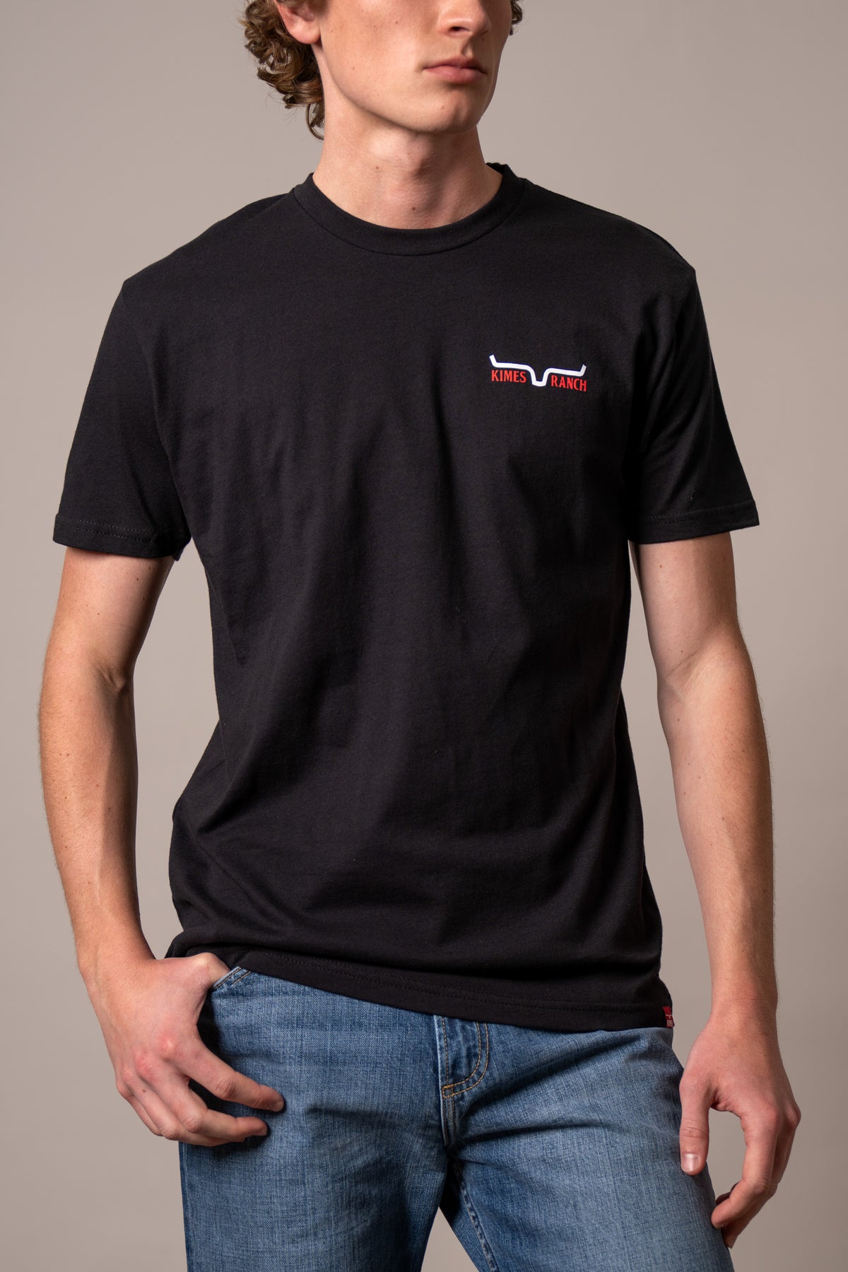 Kimes Ranch Mexico Prairie Black short sleeve shirt with chest logo