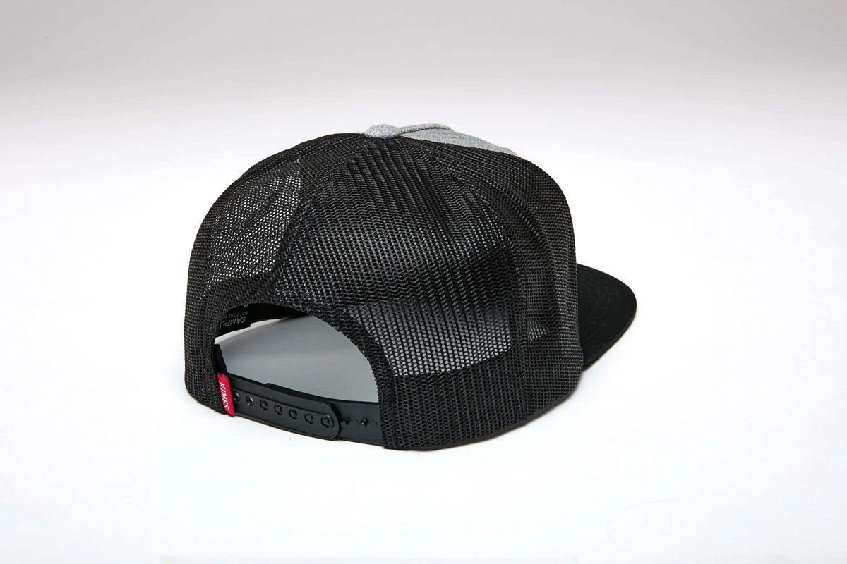 Kimes Ranch Super Charged, back view, hat with Grey Heather mesh back and adjustable snap closure
