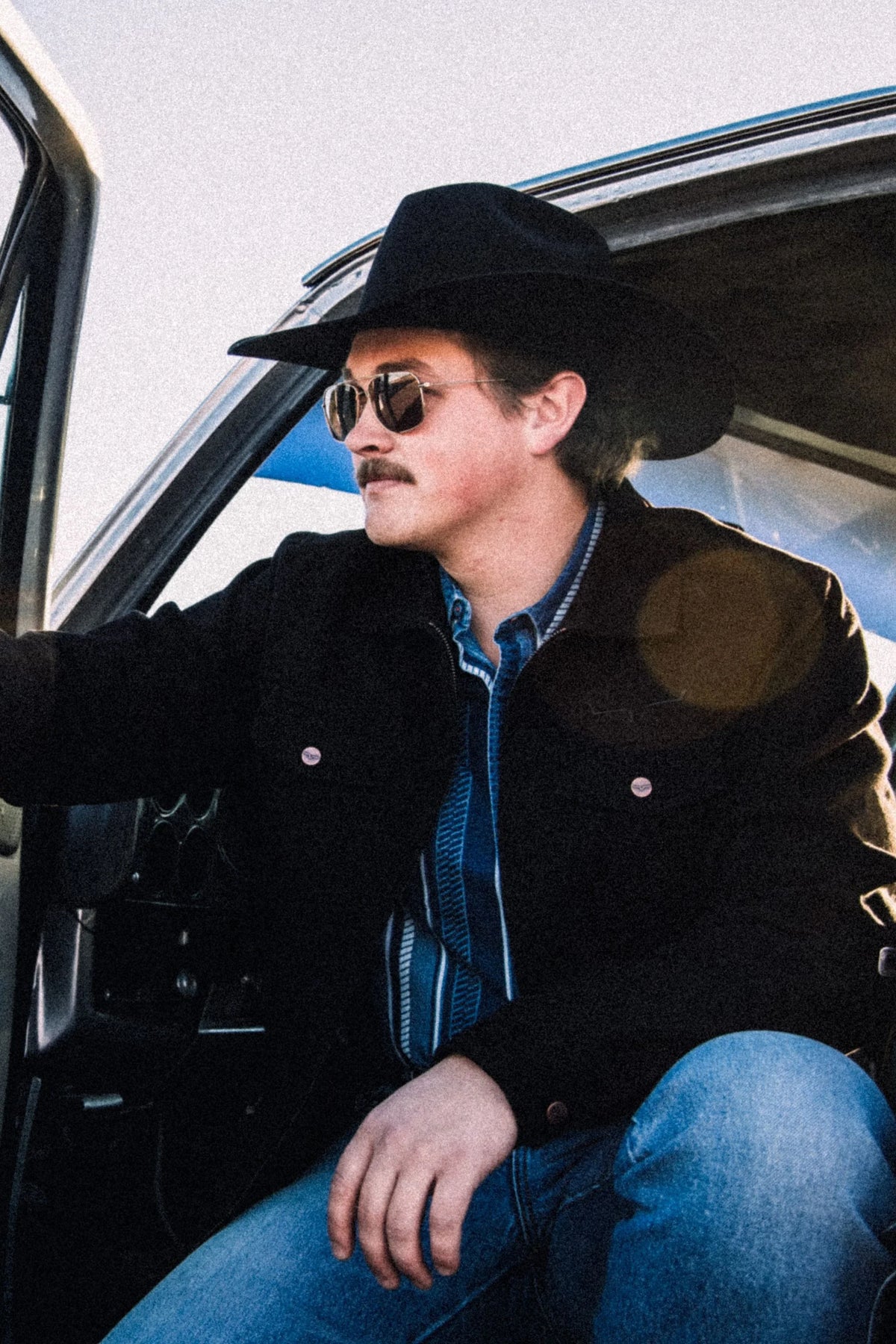 Kimes Ranch Logan Jacket in Black with a zip front and two chest pockets with button flaps