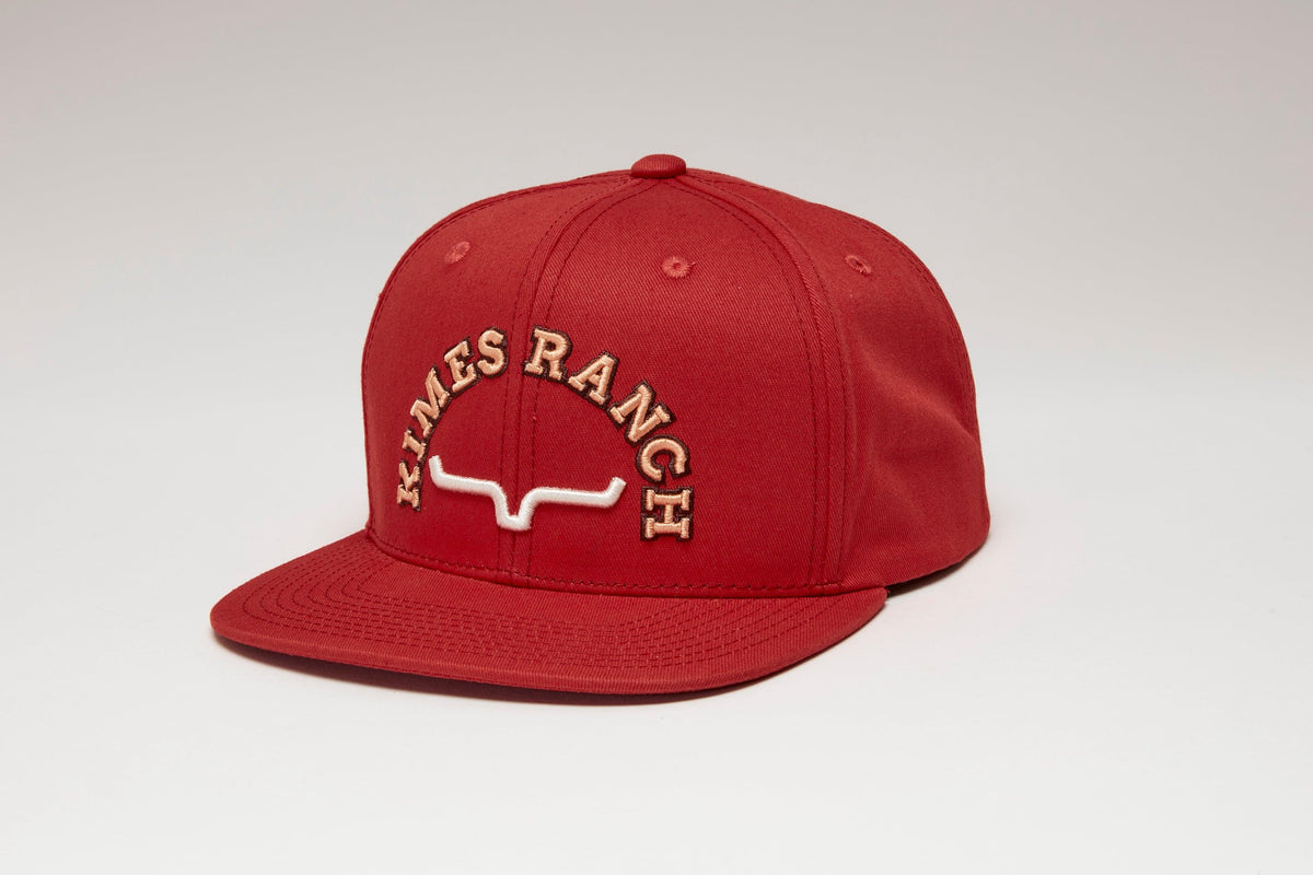 Kimes Ranch Canyon Country Hat in Red with the Kimes Ranch logo embroidered on the front