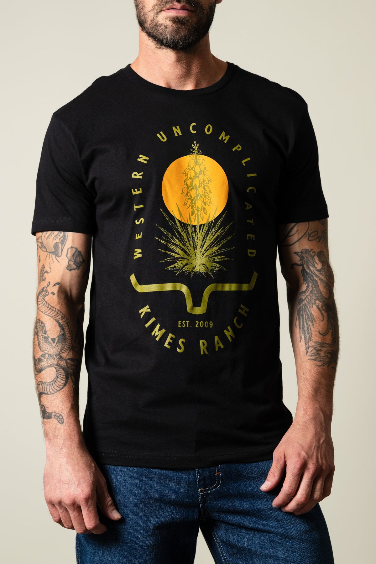 Black Drought Resistant shirt with Western Uncomplicated graphic print
