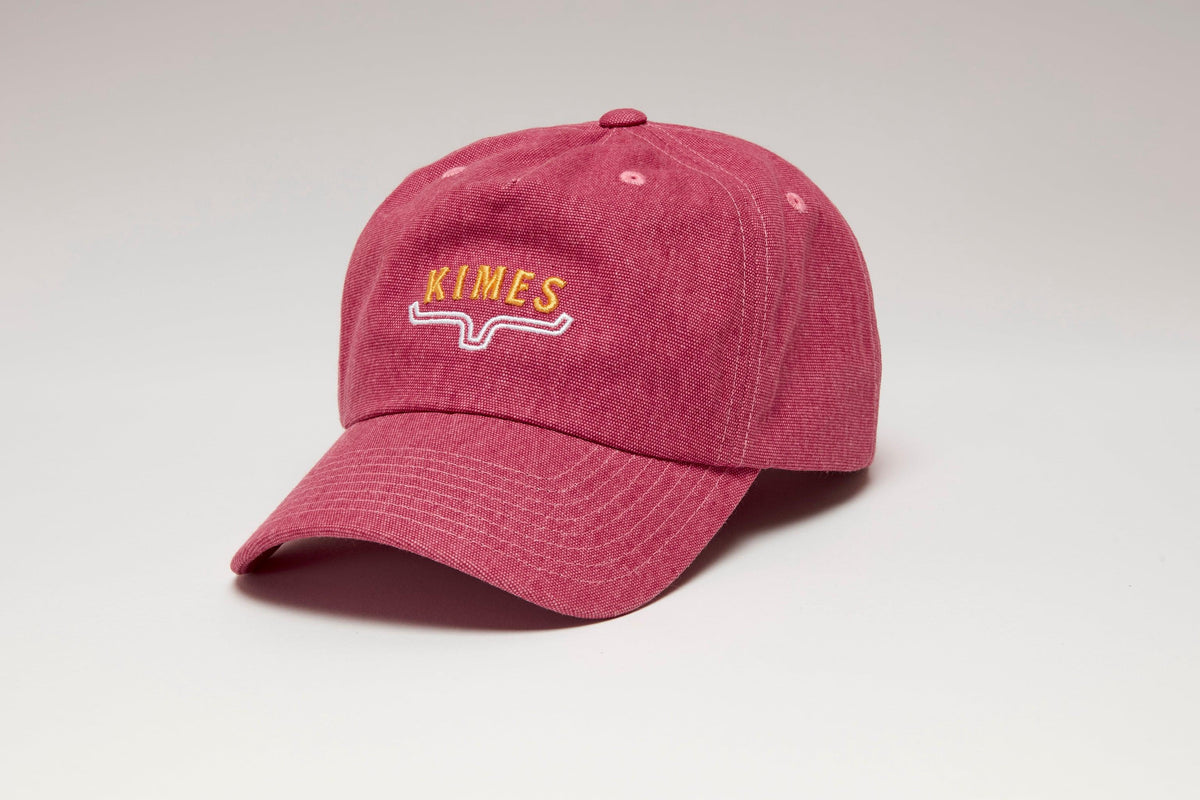 Kimes Ranch Mini Hux Hat in Brick Red with embroidered Kimes Ranch logo on the front