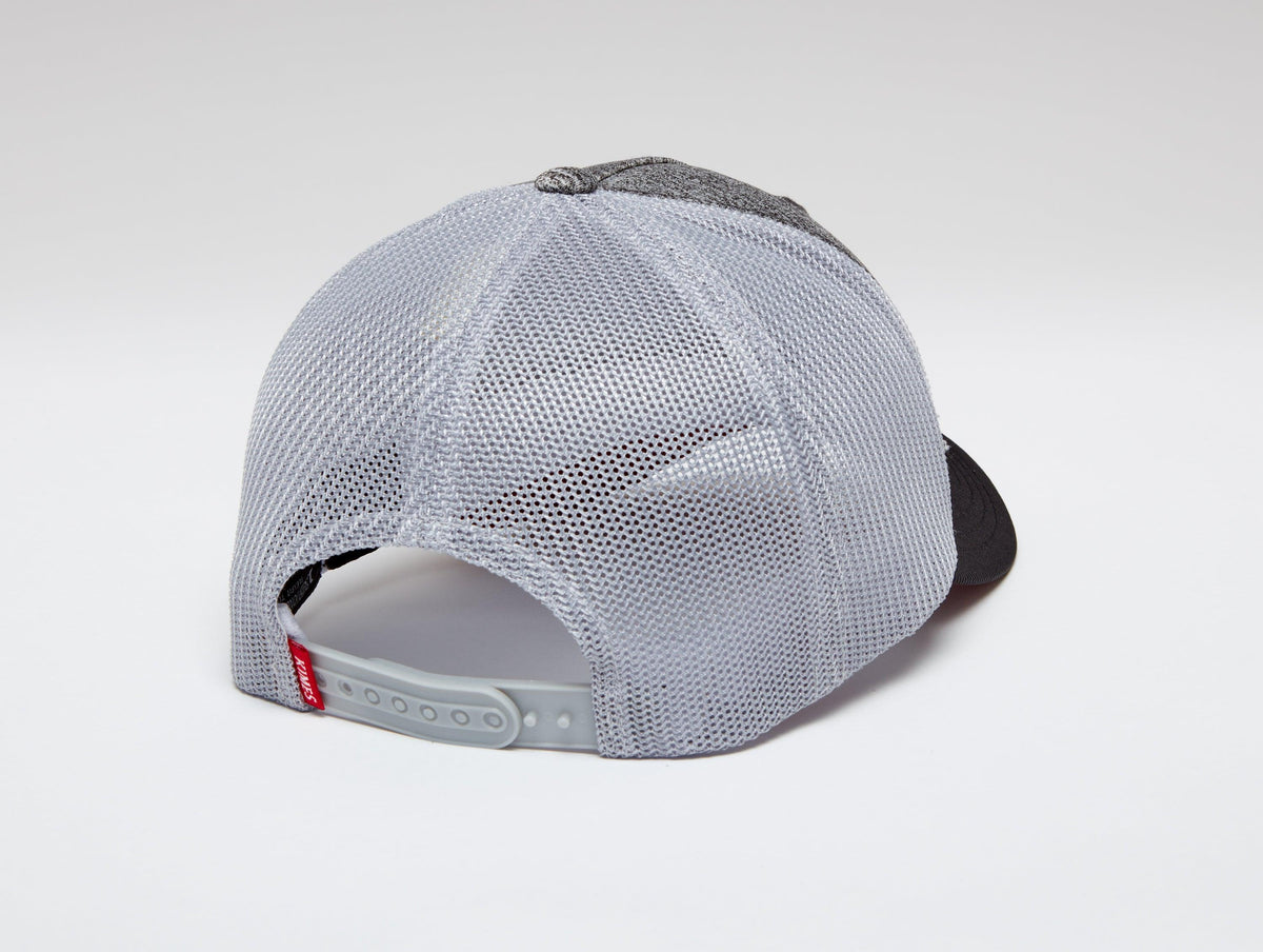 Kimes Ranch Tech Division 110 Hat, back view, in grey with mesh back and adjustable strap